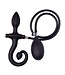 Rimba Rimba Latex Play - Opblaasbare anaalplug met handvat en pomp - Zwart