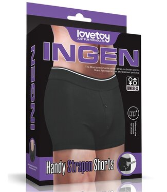 Rimba LoveToy - Unisex Strap-On Shorts Size S - Zwart