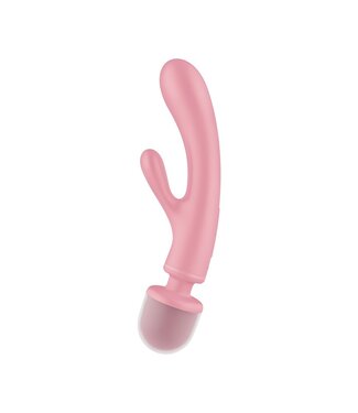 Rimba Satisfyer - Triple Lover - 2-in-1 Wand and Rabbit Vibrator - Pink