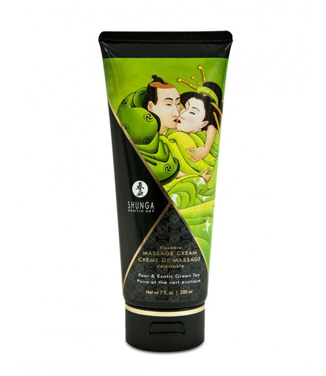 Shunga - Eetbare Massage Crème - Pear & Exotic Green Tea - 200 ml