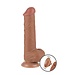 LoveToy - Sliding Skin Dildo 20,8 cm (Ø 4 cm) - Bruin