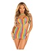 Leg Avenue Rainbow stripe mini dress