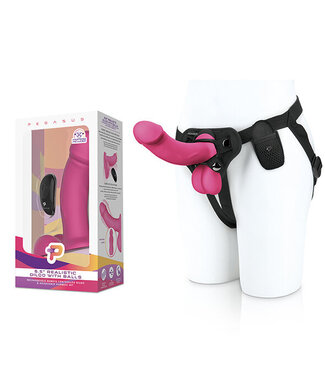 Pegasus Pegasus - 6.5” Realistic SIlicone Dildo With Balls and Harness Included