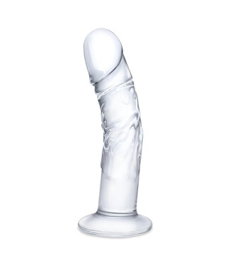 Glas Glas - Curved Realistic Glass Dildo With Veins