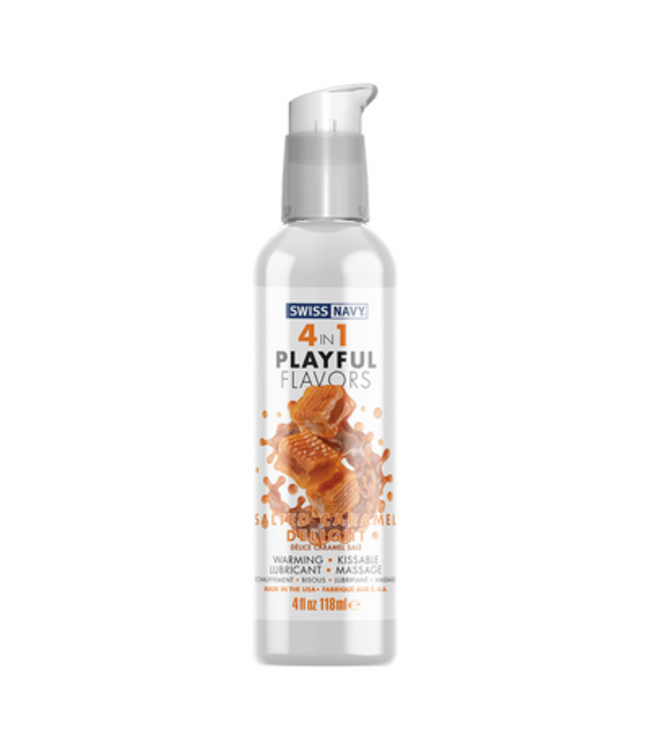 4 In 1 Lubricant with Salted Caramel Delight Flavor - 4 fl oz / 118 ml