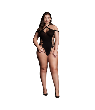 Le Désir by Shots Leda XIII - Body with Crossed Neckline and Off Shoulder Straps - Plus Size