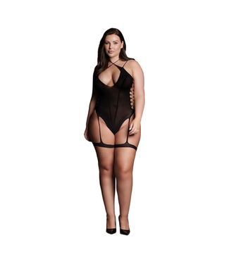 Le Désir by Shots Metis XVI - Body with Garters and Crossed Neckline - Plus Size
