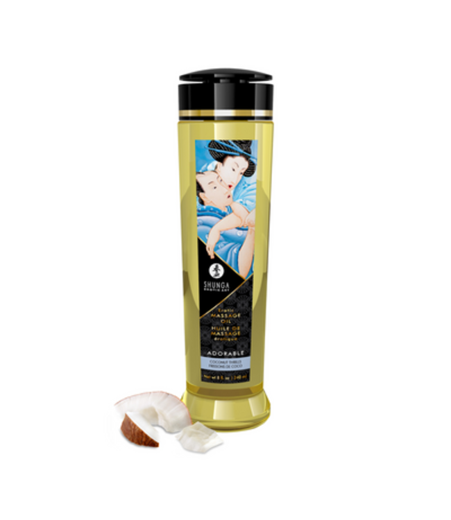 Erotic Massage Oil - Coconut Thrills - 8 fl oz / 240 ml