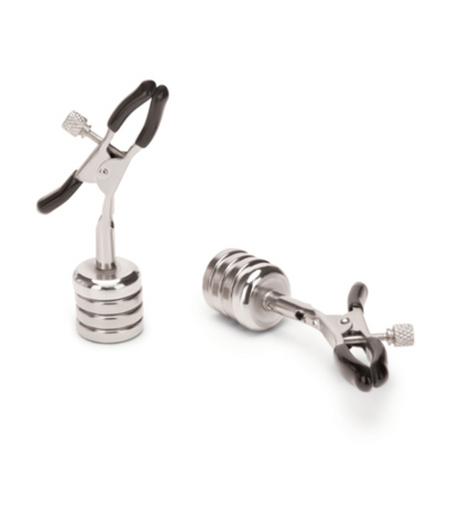 Nipple Clips with Magnetic Weights - Silver