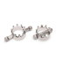 Prowler Red Magnetic Nipple Crown Clamps - Silver