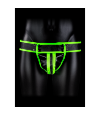 Ouch! by Shots Striped Jockstrap - Glow in the Dark - S/M