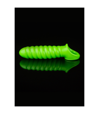 Ouch! by Shots Swirl Stretchable Penis Sheath - Glow in the Dark