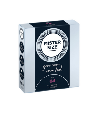 Mister Size Pure Feel - Condoms 64 mm - 3 Pack