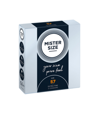 Mister Size Pure Feel - Condoms 57 mm - 3 Pack