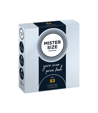 Mister Size Pure Feel - Condoms 53 mm - 3 Pack