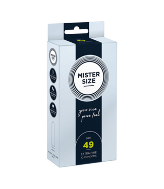 Mister Size Pure Feel - Condoms 49 mm - 10 Pack