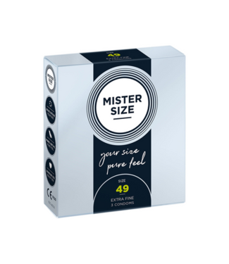 Mister Size Pure Feel - Condoms 49 mm - 3 Pack
