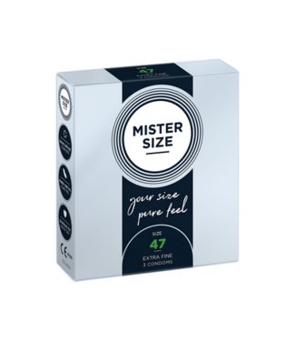 Mister Size Pure Feel - Condoms 47 mm - 3 Pack