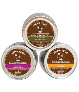 Earthly body Massage candle Trio - 2 oz / 57 gr
