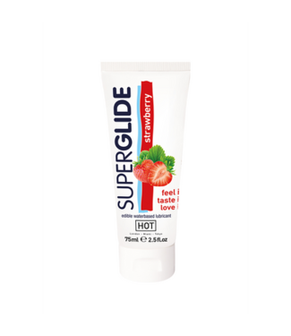 HOT Superglide - Edible Waterbased Lubricant - Strawberry - 3 fl oz / 75 ml