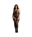 Le Désir by Shots Fishnet and Lace Suspender Bodystocking - Plus Size