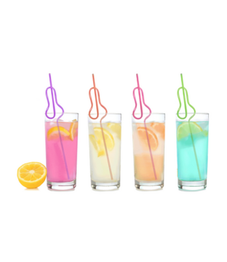 Little Genie Productions Glitterati - Silly Penis Straws - 8 Pieces