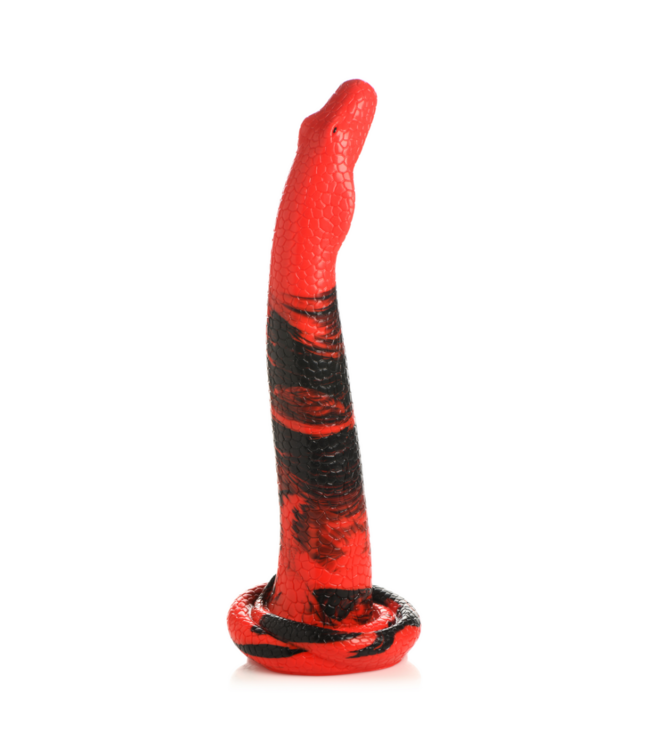 King Cobra - Silicone Dildo - 14 / 36 cm - Red/Black