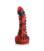 XR Brands Demon Rising - Scaly Dragon Silicone Dildo - Red/Black