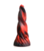 XR Brands Hell Kiss Twisted Tongues Silicone Dildo - Red