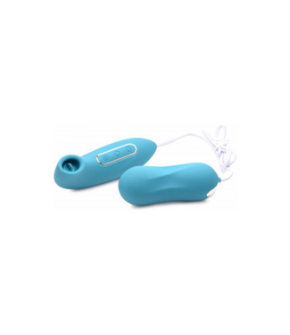 XR Brands Entwined - Thumping Egg and Licking Clitoral Stimulator
