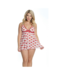 Coquette Lip Print Babydoll and Thong - Plus Size