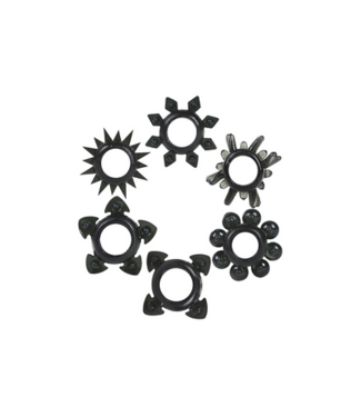 Doc Johnson Tower Of Power - Cockring Set - 6 Pieces