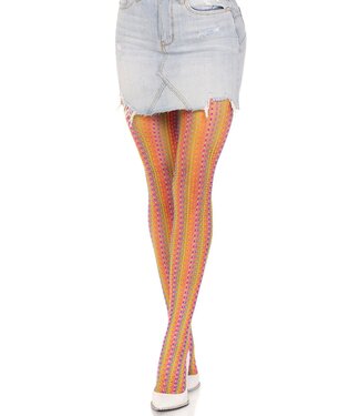 Leg Avenue Rainbow crochet net tights