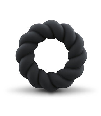 Rocks Off Rocks-off - Twist Non Vibrating Liquid Silicone Ring Black