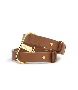 Crave Crave - ICON Cuffs - Tan & 18kt Gold Plated