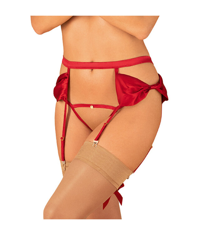 Obsessive -  Rubinesa garter belt & crotchles thong S/M