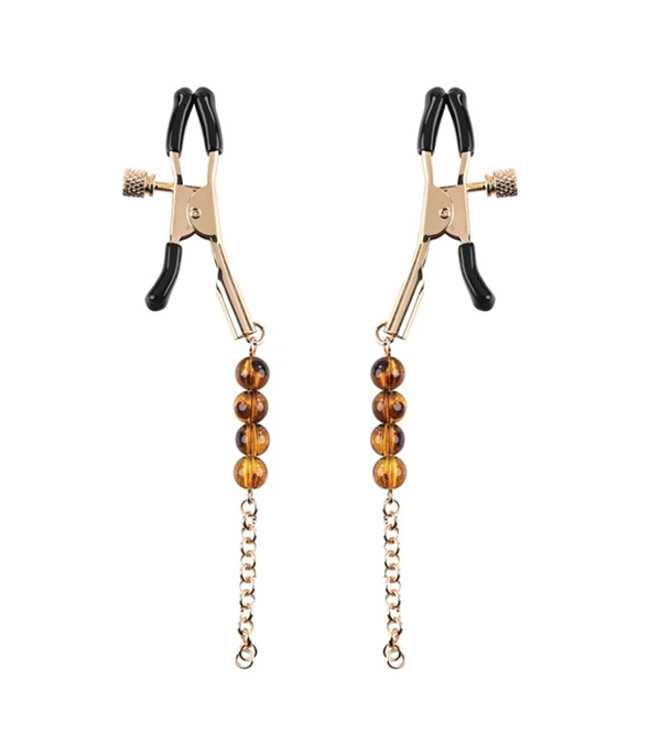 Sportsheets - Amber Beaded Nipple Clamps