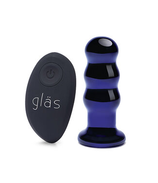 Glas Glas - Rechargeable Remote Controlled  Vibrating Beaded Buttplug