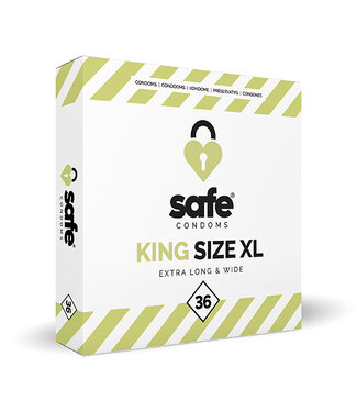 Safe SAFE - Condooms King Size XL Extra Long & Wide (36 stuks)