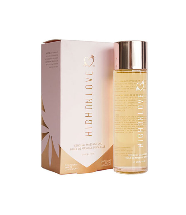 HighOnLove - Massage Olie Decadente Witte Chocolade 120 ml