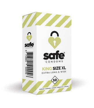 Safe SAFE - Condooms King Size XL Extra Long & Wide (10 stuks)