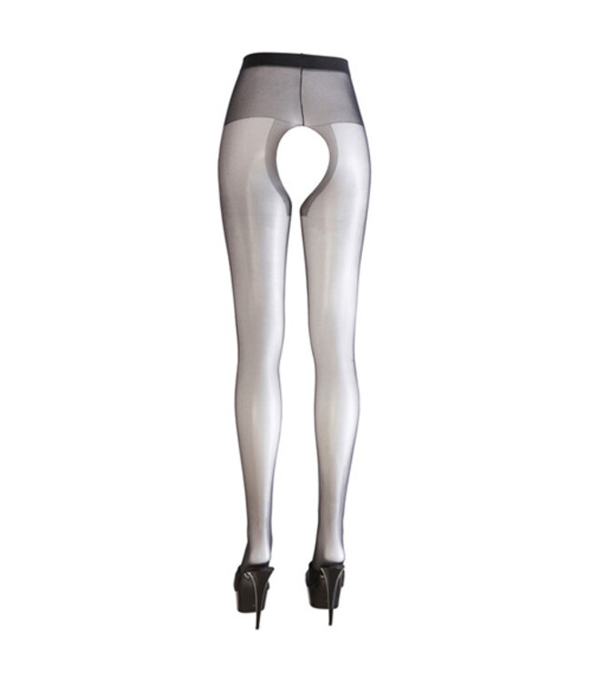 Zwarte Panty met open kruis