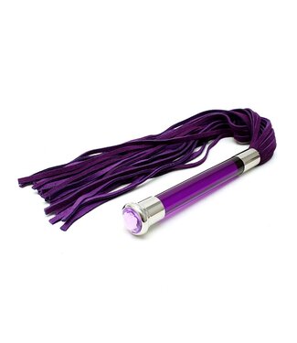 Rimba Rimba - Suede Flogger with glass handle and crystal