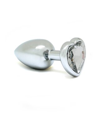 Rimba Rimba - Buttplug KLEIN met kristal in Hartvorm (unisex)