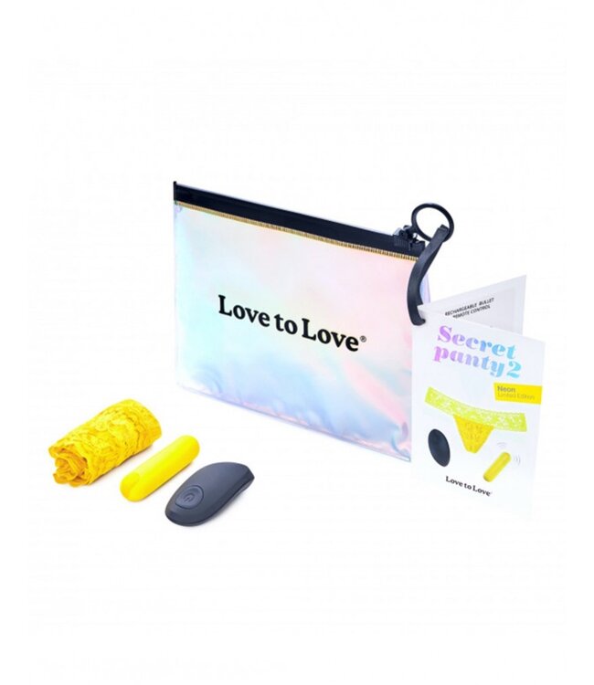 Love to Love - Secret Panty 2 - Panty Vibrator met Afstandsbediening - Geel