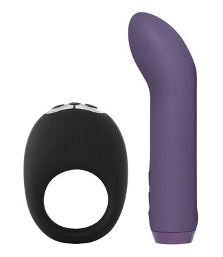 Rimba Je Joue - Mio & Bullet Couples Collection - Set Cock Ring Vibrator & Bullet Vibrator - Zwart & Paars