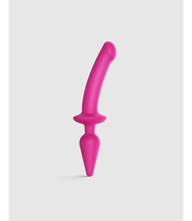 Strap-On-Me - Semi-Realistische Switch Plug-In - 2-in-1 Dildo & Butt Plug Maat L - Roze