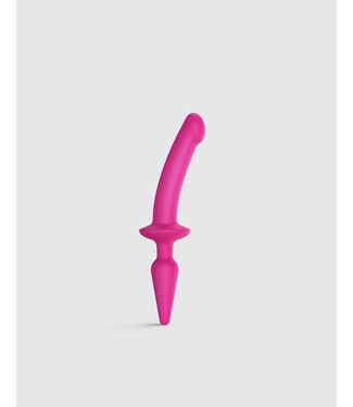 Rimba Strap-On-Me - Semi-Realistische Switch Plug-In - 2-in-1 Dildo & Butt Plug Maat S - Roze