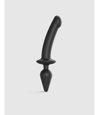 Rimba Strap-On-Me - Semi-Realistische Switch Plug-In - 2-in-1 Dildo & Butt Plug Maat XXL - Zwart