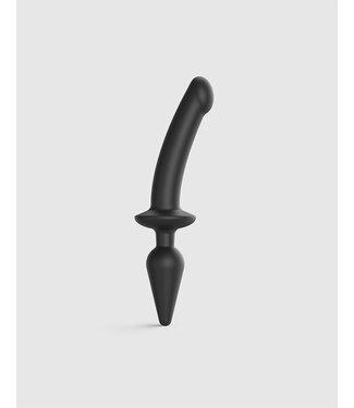 Rimba Strap-On-Me - Semi-Realistische Switch Plug-In - 2-in-1 Dildo & Butt Plug Maat L - Zwart